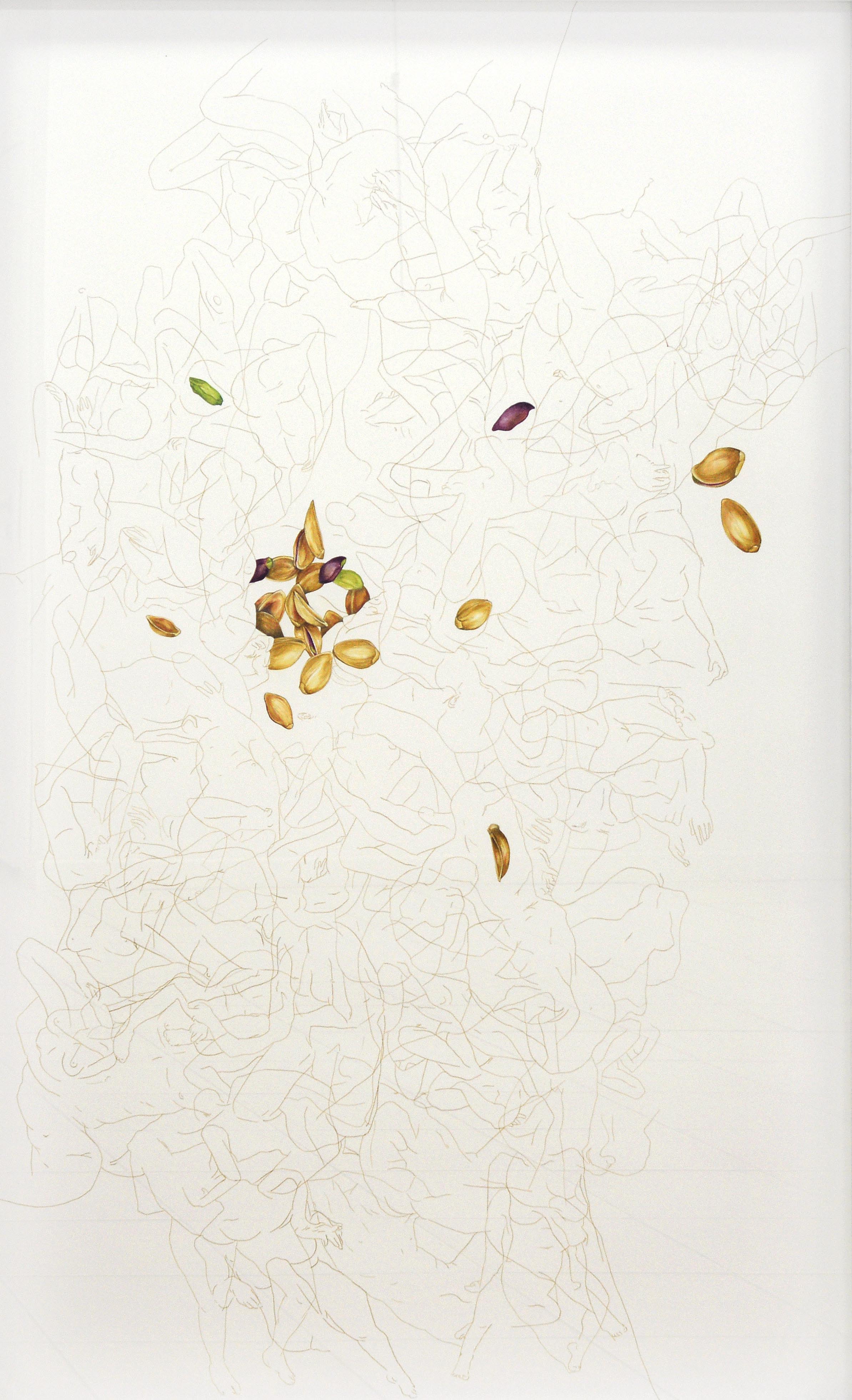 İsimsiz- Untitled, 2013, Kağıt üzerine karışık teknik- Mixed media on paper, 150x100 cm